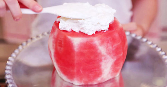 Delicious summer dessert from watermelon