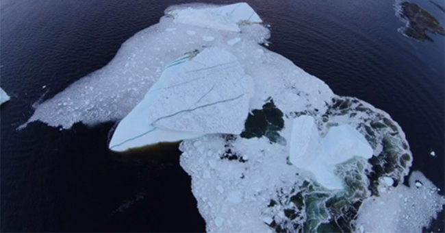 Destruction of the iceberg: spectacular sight