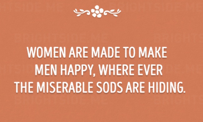 15 humorous postcards about men and women