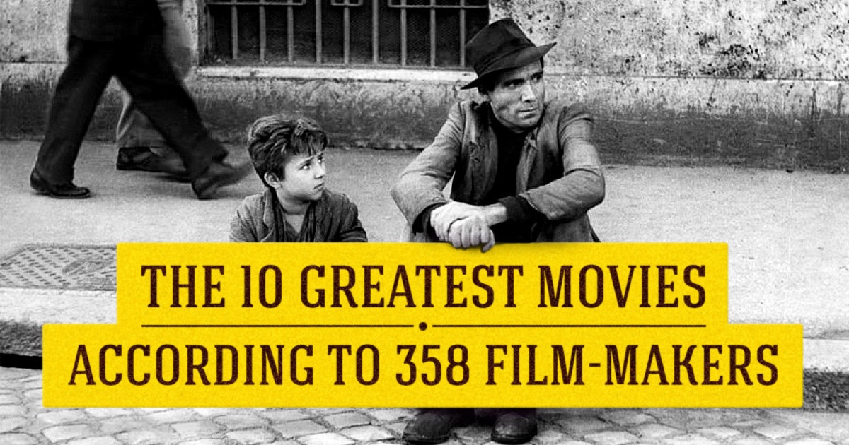 The ten greatest movies of all time according to 358 world-renowned film-makers