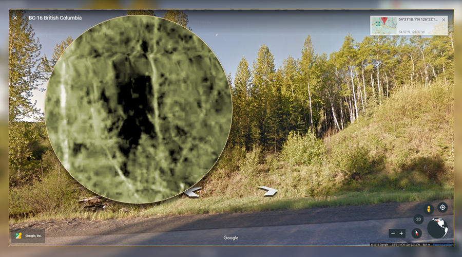 Google Earth -- Bigfoot sighting.