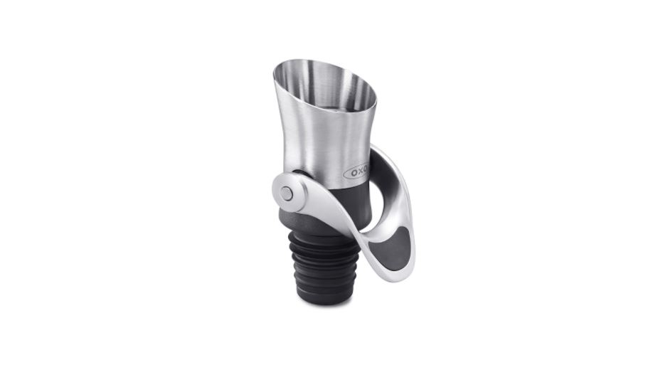 wine stopper and pourer stainless steel available on Amazon click here